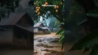 Rainy Village Vibes Under the Mango Tree#shorts #rain