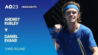 Andrey Rublev v Daniel Evans Highlights | Australian Open 2023 Third Round