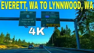EVERETT, Washington to Alderwood Mall in LYNNWOOD, Washington | 4K Driving Tour 🇺🇸