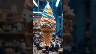 miniature workers icecream factory #trendingshort #cartoon #viralvideo #miniatureworker #tinyworker