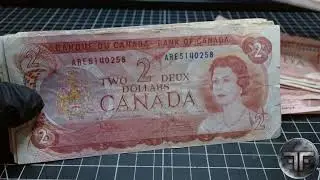 $2 Dollar Canadian Notes! #notes #cad #canada #money #papermoney