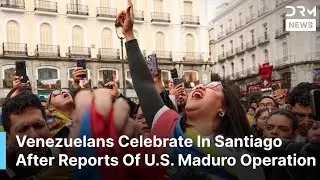 Venezuelans Celebrate In Santiago Chile After U.S. Military Operation Reports Target Maduro | AC1F