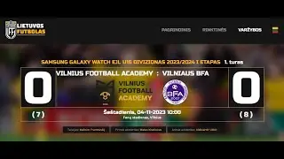 VFA vs BFA 0:0 (II half) EJL U16 2023 m. lapkričio 4 d.Vilnius, LTU
