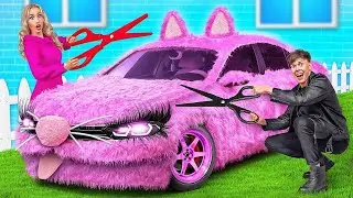 Macchina Rosa vs Macchina Nera Sfida | Sfida Folle da Trend DO Challenge