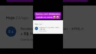 Sextou com dividendos na conta 🤑  Pingou por a&iacute; tamb&eacute;m? #dividendos #proventos #bolsadevalores #fiis