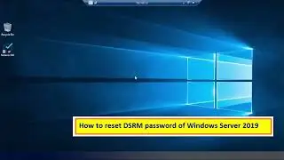 How to reset DSRM password in Windows Server 2019