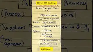 When can you claim ITC under GST?? #gst #shorts #viral #trending #viralvideo #youtubeshorts #youtube