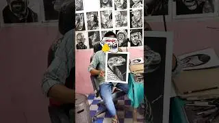 Hyper realistic snake portrait drawing #art #drawing #trending #shorts