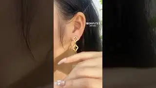 Four-leaf clover earrings #jewelry #jewellery #jewelrymaking #jewelrylover #fashion #gold #earrings