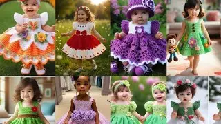 💯BEAUTIFUL CROCHET PRINCESS DRESS DESIGN FOR BABY GIRL😍🌿|#dress #viralvideo