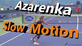 Victoria Azarenka Slow Motion 1st Serve, Forehand & Backhand (Cincinnati 2014)