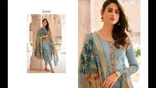 SANNA ARIANA | Pure Lawn Cotton with Fancy Work Wholesale Dress Material Catalog Surat