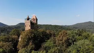 Burgruine Neu Dahn und Burg  Berwartstein 4K DJI Mavic Air