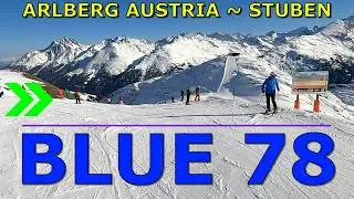 Stuben Arlberg Austria Skiing | Blue 78 Run | GoPro HD POV | Sunny Day March 2025
