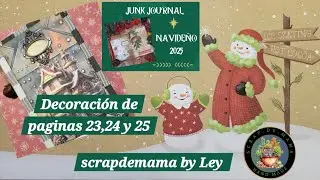 My #junk #journal,  decoración de páginas 23,24 y 25