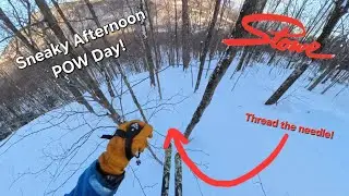 Sneaky Afternoon Powder Day Under the Gondola at Stowe!