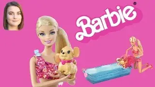 Pups Swim and Race Barbie Playset