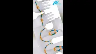 Natural turquoise heishi beads and faceted  Apatite with free-shape amber bumble bee colorful Multi
