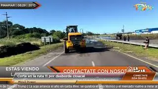 Desborde cloacal en la rauta 11