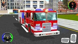 Симулятор вождения пожарного - Fire Truck Extinguishes Fire Sound Siren | Android Gameplay