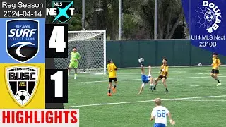 Bay Area Surf 10B 4-1 Ballistic United 10B | MLS Next U14 | 2024-04-14 | HL