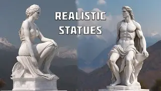 male and female statues