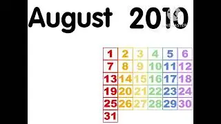 January-December Calendar 2010 years