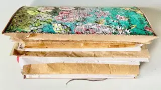 Bag journal of pockets or ephemera holder/happy mail in a junk journal