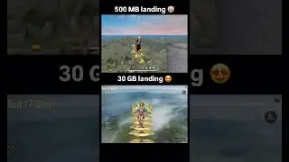 30 GB PUBG Landing Animation vs 500 MB Free Fire Landing Animation 😂 #gamingcomparison