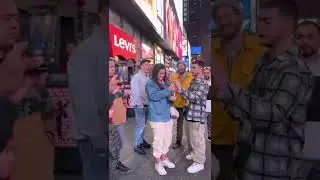 STREET MAGICIAN IN TIME SQUARE NYC MAGICALSTARRAMON.FB introducing RAMON