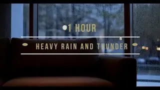 LIVE ASMR Heavy Rain and Thunder on window