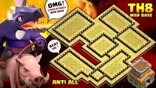 BEST TH8 War Base 2018 | Unbeatable | Anti 3 Star | Clashofclans
