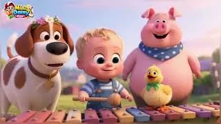 Young Mc Donald Had a Farm – Cântecel pentru copii | Mini Damy 🎶🐮🐷🐔 