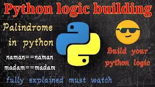 palindrome in python| How to find a plindrome in python| python logic building| coadingx