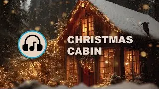 ⛄ Warm Christmas Cabin Ambience | Smooth Holiday Jazz & Falling Snow ❄️