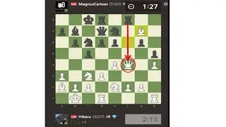 Queen sacrifice. Hikaru Nakamura VS Magnus Carlsen. 1-0. Early titled tuesday blitz january 03-2023
