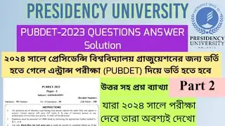 PUBDET-2023 question answer solutions &bull; 2nd part