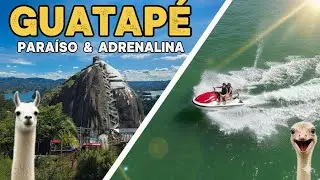 NO PARAMOS! Subimos el Peñol, Manejamos Jet Ski y CASI ME DEVORA UN AVESTRUZ 😲 | GUATAPÉ EPICO 🇨🇴‼️