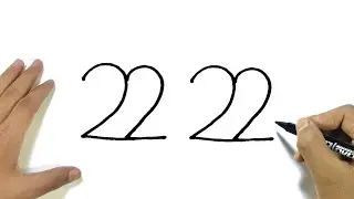 How to draw two birds in 2 minutes | Turn number 2222 to 2 birds step by step | Drawing tutorial