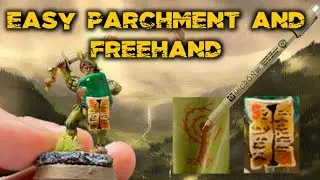 How to paint warhammer parchment and freehand quick and easy