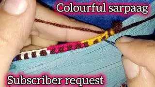 Learn balochi hand embroidery | rangi sarpaag| handmade pico 