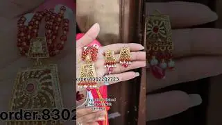 full grunteed high quality gold polish new design Nack set with earrings 💞