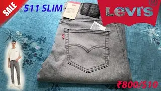 Levi's Men's 511 Grey Slim Fit Jeans (₹800/$10) #4k #unboxing #sale #blackfriday