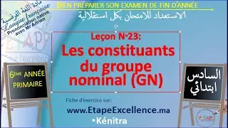 23 Les constituants du groupe nominal GN