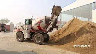 ZHS Self Loading Concrete Mixer Working Vedio