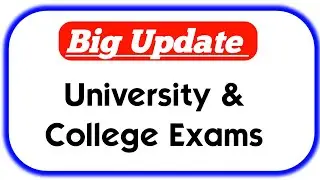 Big Update Regarding Exams