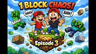 🎮 Minecraft 1 Block Challenge! Dad vs Son EP 3 &ndash; Hilarious Chaos! 😂