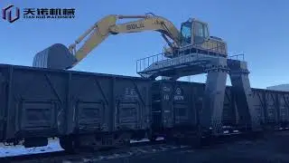 Mobile Gantry Crane for Lingong210 excavator used in Railway transportation #mobile #gantrycrane