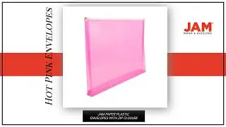 218Z1hopi Plastic Envelopes with Zip Closure - Letter Booklet - 9 3/4 x 13 -  Hot Pink - 12/Pack