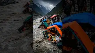 Market Stalls Washed Away in Seconds by Himalayan Flood #shorts #flood #youtubeshorts #viral #fyp